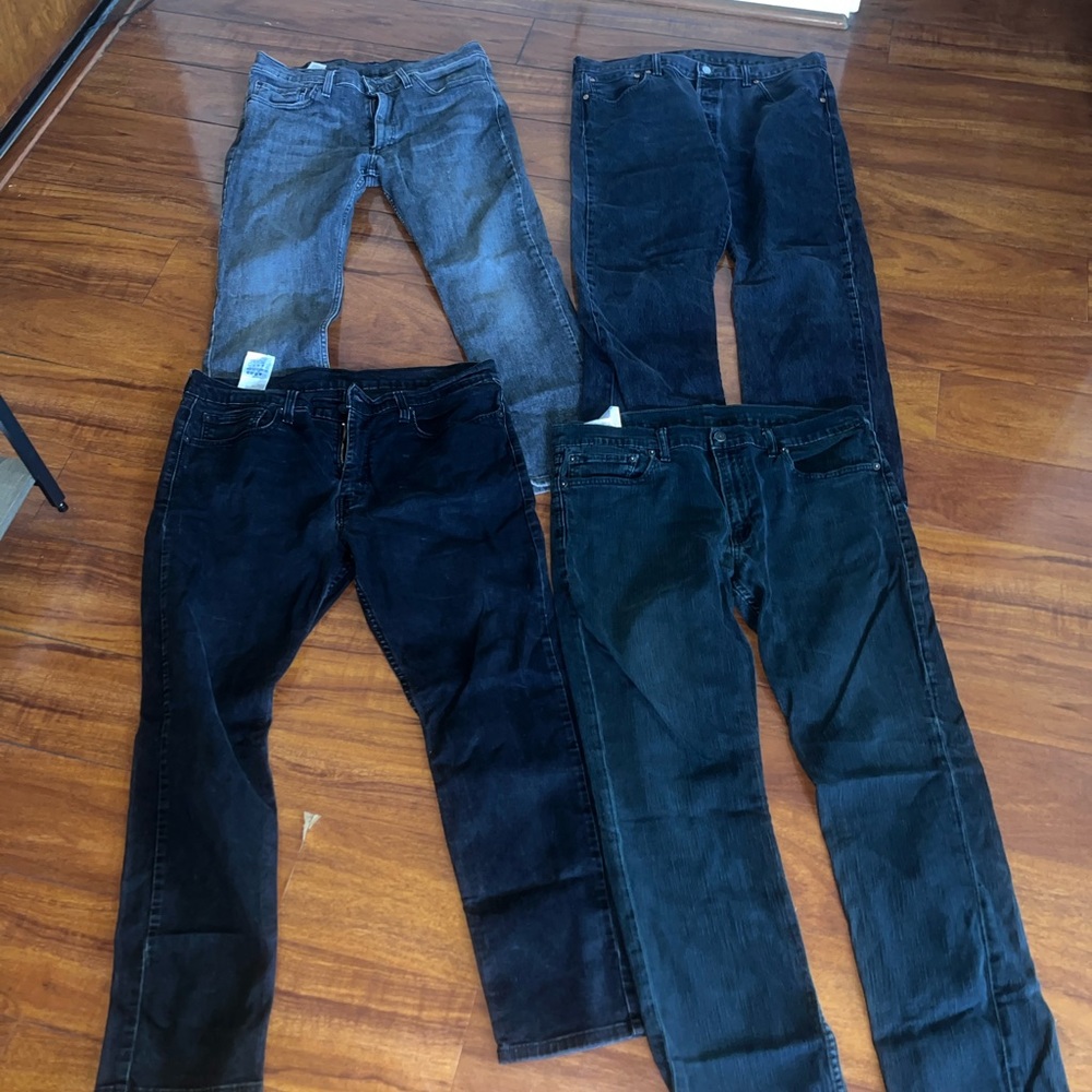 Levi's 511 501 512 36x30 Black Men’s Jeans Lot